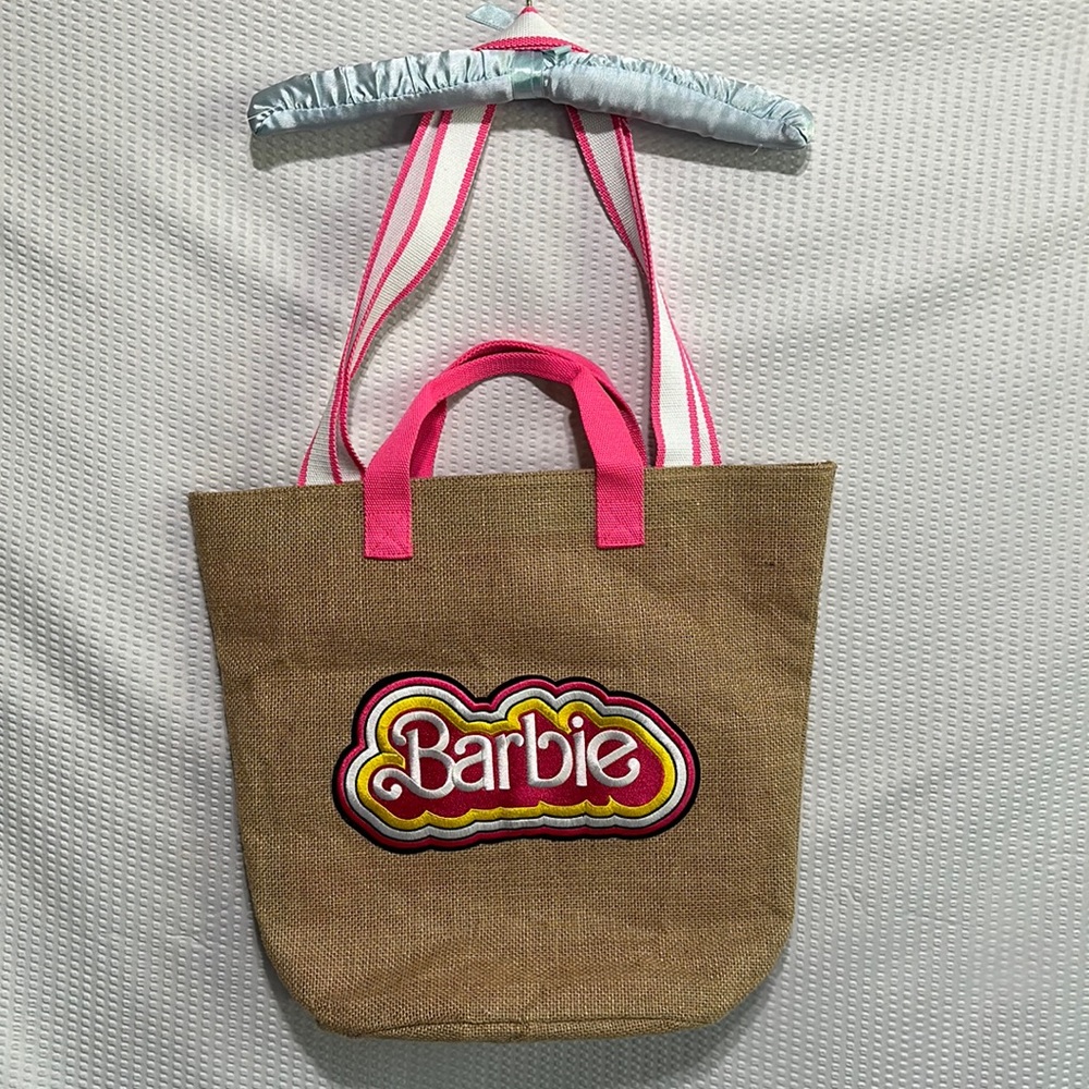 NWOT Barbie Straw Like Tote Bag